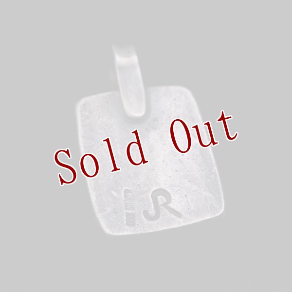 画像2: クリーク族 Jesse Robbins アロー コインシルバー スクエア ペンダント (2)