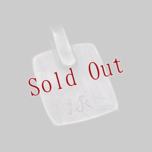 画像2: クリーク族 Jesse Robbins アロー コインシルバー スクエア ペンダント (2)