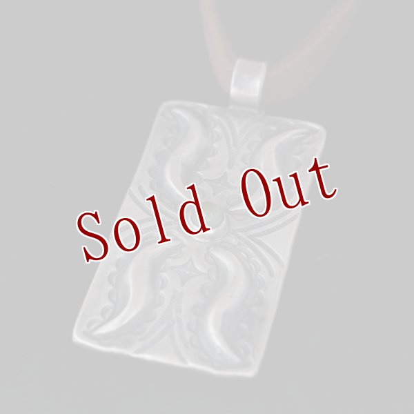 画像2: クリーク族 Jesse Robbins キャリコレイク ケトー コインシルバー シールド ペンダント (2)