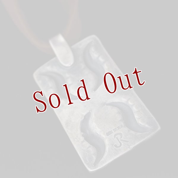 画像3: クリーク族 Jesse Robbins キャリコレイク ケトー コインシルバー シールド ペンダント (3)