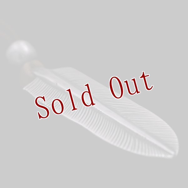 画像3: クリーク族 Jesse Robbins コインシルバー フェザー ペンダント (3)