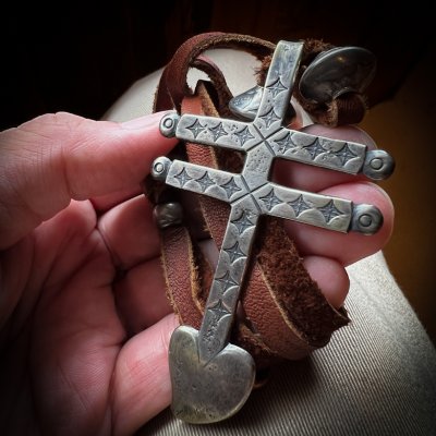 画像1: クリーク族 Jesse Robbins ドラゴンフライ コインシルバー ペンダント