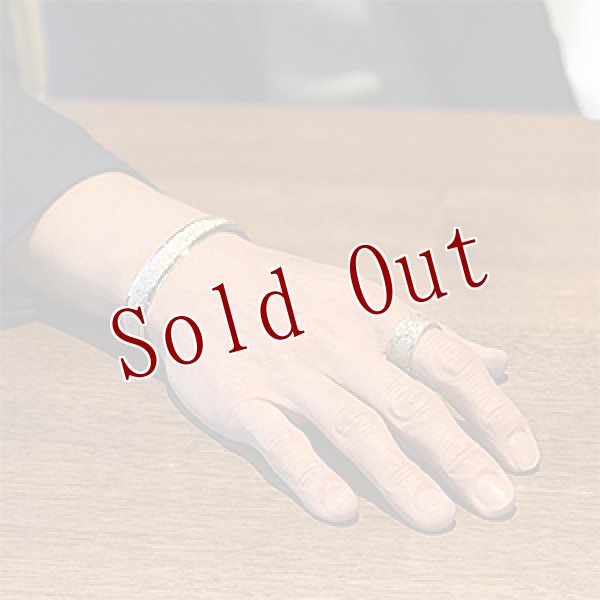 画像4: ホピ族 Marlin Honhongva ストレート バングル メンズ M (4)