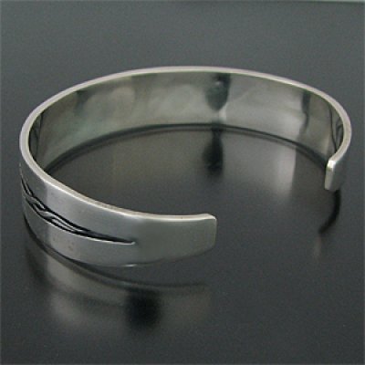 画像2: ホピ族 Sparky Masawytewa サンフェイス ライトニング スター バングル