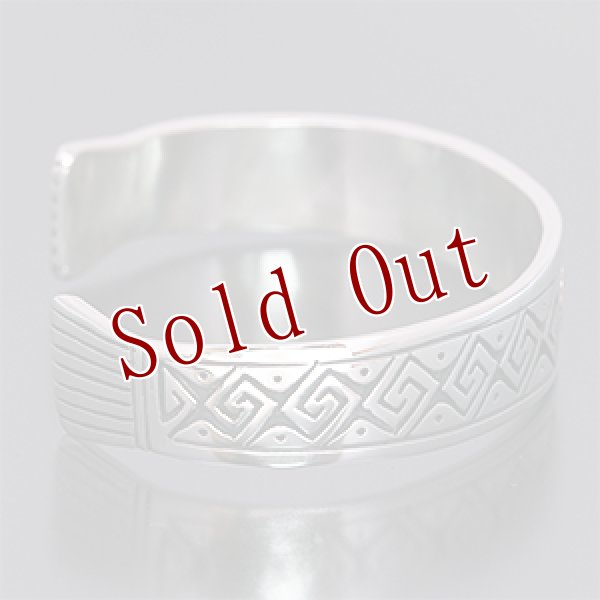 画像2: ホピ族 Jason Takala 14K メイズ ウォーター バングル (2)