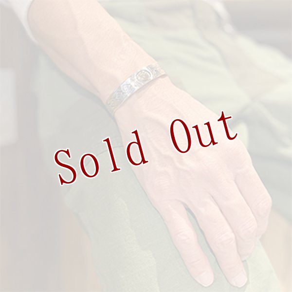 画像4: ホピ族 Jason Takala 14K メイズ ウォーター バングル (4)