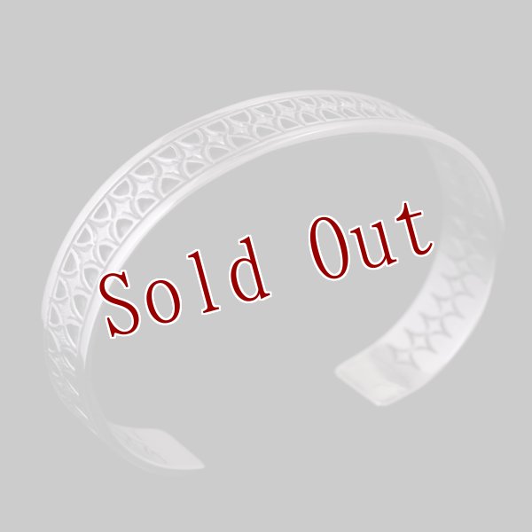 画像2: ホピ族 Emmett Navakuku 1/2” ミルキーウェイ オーバーレイ バングル (2)