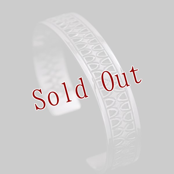 画像3: ホピ族 Emmett Navakuku 1/2” ミルキーウェイ オーバーレイ バングル (3)