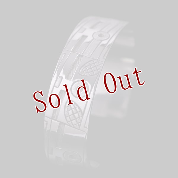 画像3: ホピ族 Emmett Navakuku 5/8" ミックスカチナ オーバーレイ バングル (3)