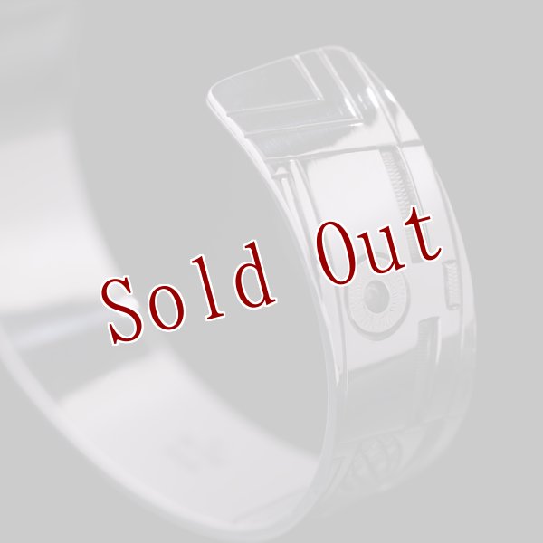 画像7: ホピ族 Emmett Navakuku 5/8" ミックスカチナ オーバーレイ バングル (7)