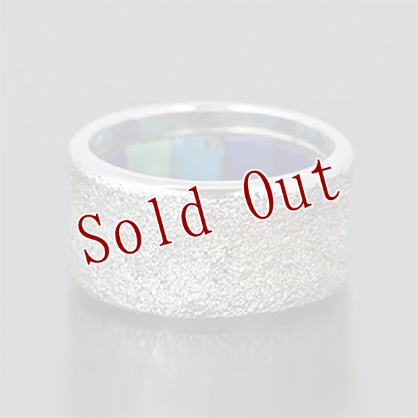 画像2: ホピ族 Marlin Honhongva 1/2" インサイドインレイ マルチカラー リング 17号 (2)