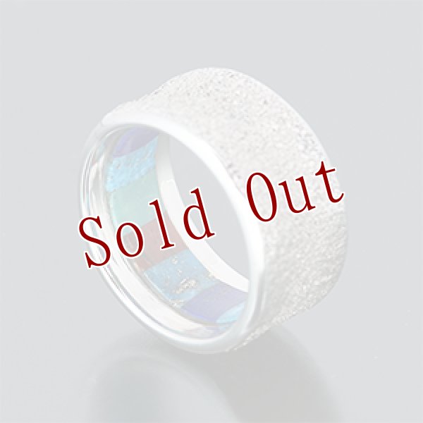 画像3: ホピ族 Marlin Honhongva 1/2" インサイドインレイ マルチカラー リング 17号 (3)