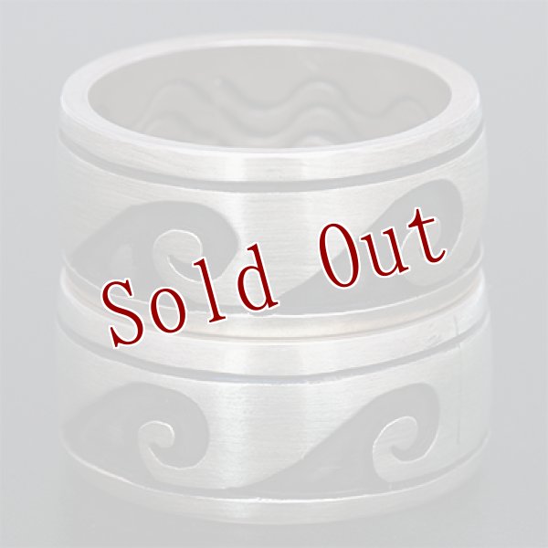 画像3: ホピ族 Emmett Navakuku ウォーター/ウォーター オーバーレイ リング 21号 19.5号 (3)