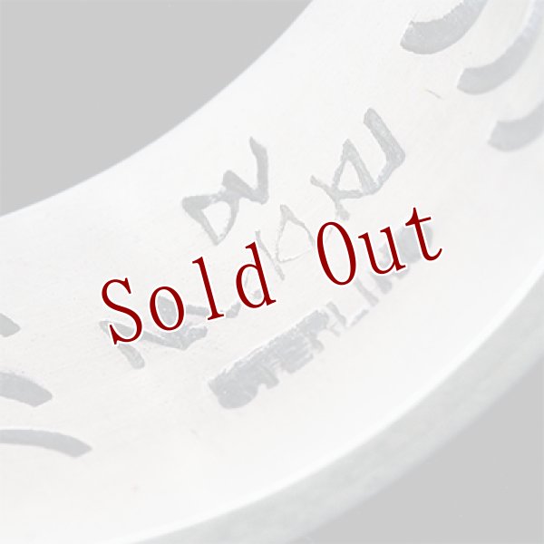 画像5: ホピ族 Emmett Navakuku ウォーター/ウォーター オーバーレイ リング 21号 19.5号 (5)