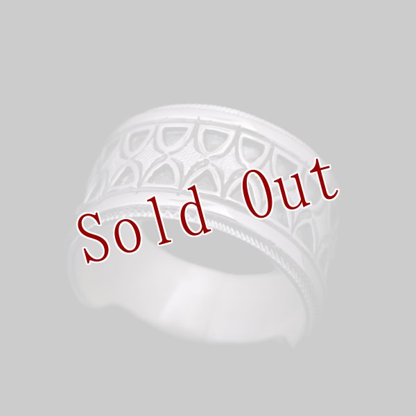 画像1: ホピ族 Emmett Navakuku ミルキーウェイ オーバーレイ リング 23.5号 (1)