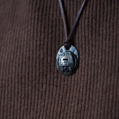 画像2: ホピ族 Emmett Navakuku ロングヘア カチナ オーバーレイ ペンダント