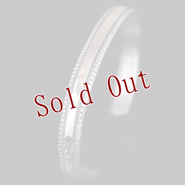 画像3: 【RIVER MAIL企画】ナバホ族 Bruce Morgan 1/4" 14K チゼル プレーン バングル (3)