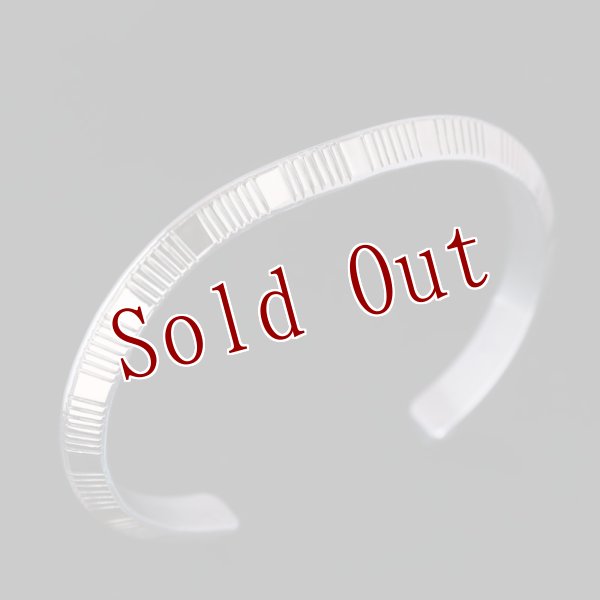 画像2: ナバホ族 Bruce Morgan #2TR ストライプ(14K)/プレーン(SS) バングル 【RIVER MAIL企画】 (2)