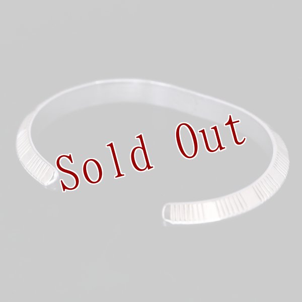 画像7: ナバホ族 Bruce Morgan #2TR ストライプ(14K)/プレーン(SS) バングル 【RIVER MAIL企画】 (7)