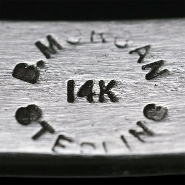 画像5: 【再入荷】ナバホ族 Bruce Morgan 1/4" 14K コーンロー バングル (5)