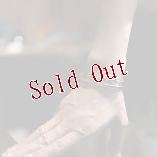 画像9: ナバホ族 Bruce Morgan 1/4” 3/8" 14K チゼル プレーン ブレスレット (9)