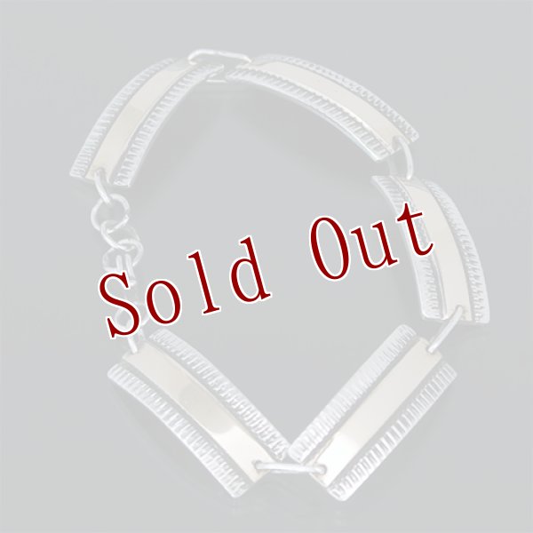 画像7: ナバホ族 Bruce Morgan 1/4” 3/8" 14K チゼル プレーン ブレスレット (7)