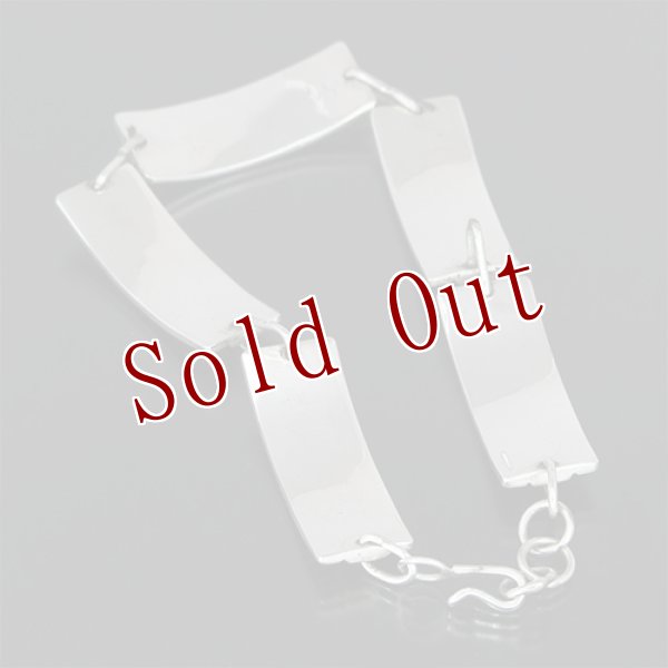 画像4: ナバホ族 Bruce Morgan 1/4” 3/8" 14K チゼル プレーン ブレスレット (4)