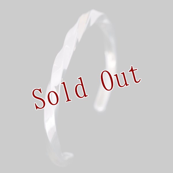 画像2: 【RIVER MAIL企画】ナバホ族 Bruce Morgan #6SQ 14K/SS ツイスト プレーン バングル (2)