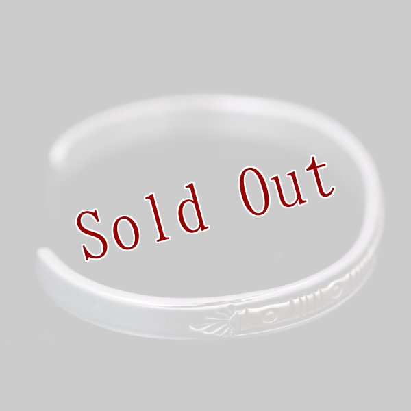 画像6: 【RIVER MAIL企画】ナバホ族 Bruce Morgan 1/4" 14K サークル+ストライプ バングル (6)