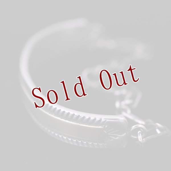 画像3: 【RIVER MAIL企画】ナバホ族 Bruce Morgan 3/8" 14Kゴールド チゼル ID ブレスレット (3)