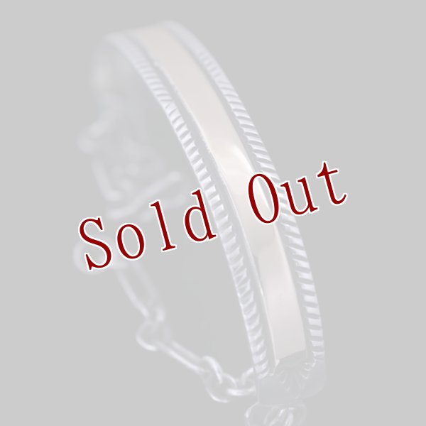 画像4: 【RIVER MAIL企画】ナバホ族 Bruce Morgan 3/8" 14Kゴールド チゼル ID ブレスレット (4)