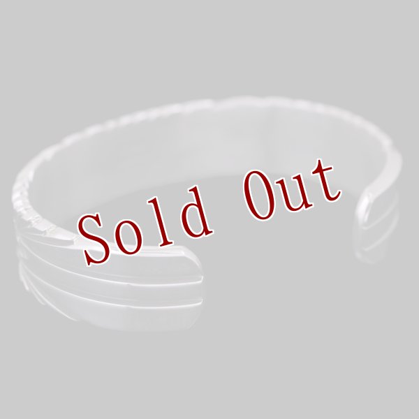 画像6: ナバホ族 Bruce Morgan 1/2" 10ga SS サンバースト 4ダイヤ+アロー バングル【RIVER MAIL企画】 (6)