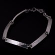 画像1: 【RIVER MAIL企画】ナバホ族 Bruce Morgan 1/4” SS ハンマーテクスチャ ブレスレット (1)