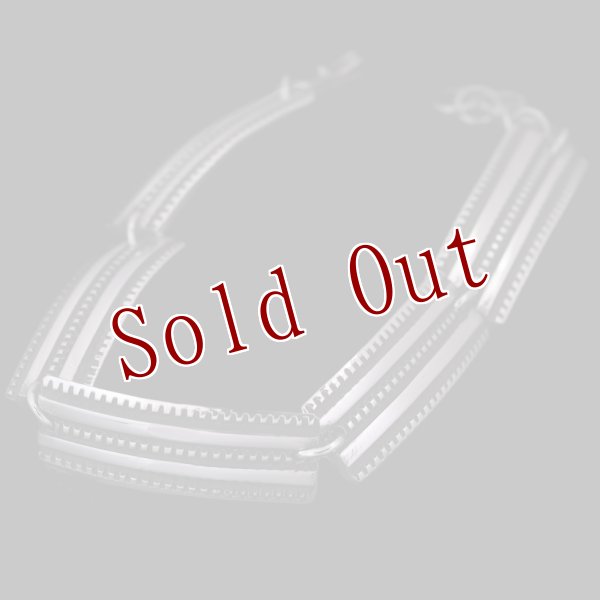 画像1: 【RIVER MAIL企画】ナバホ族 Bruce Morgan 3/8” SS 2連チゼル ブレスレット (1)