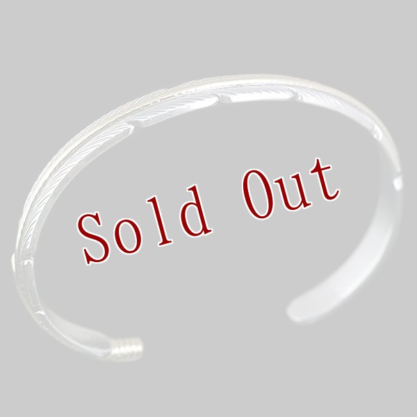 画像3: 【再入荷】ナバホ族 Harvey Mace 1/4" 12KGF イーグルフェザー バングル (3)