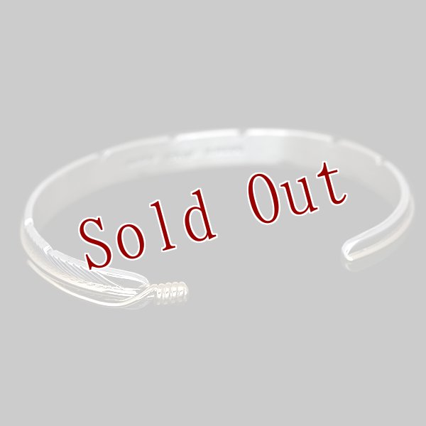 画像6: 【再入荷】ナバホ族 Harvey Mace 1/4" 12KGF イーグルフェザー バングル (6)