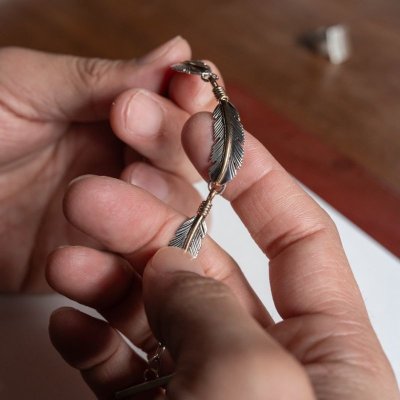 画像1: ナバホ族 Harvey Mace 12KGF ハンドメイド ブレスレット