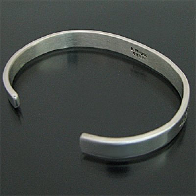 画像2: ナバホ族 Bruce Morgan スタンプワーク シルバー バングル