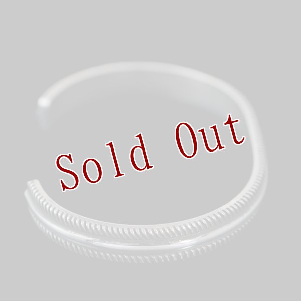 画像6: ナバホ族 Pat Bedonie 1/4" チゼルワーク シルバー バングル (6)