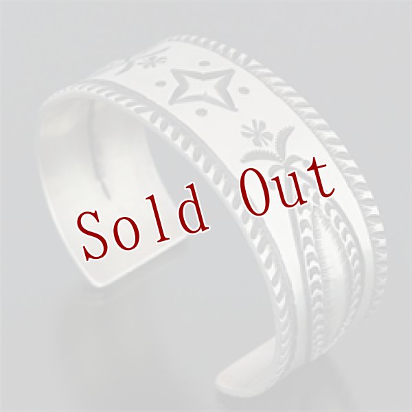 画像1: ナバホ族 Ivan Howard 4スター リポジ バングル (1)