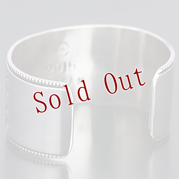 画像3: ナバホ族 Bruce Morgan 14K スタンプワーク 1 1/4 バングル (3)