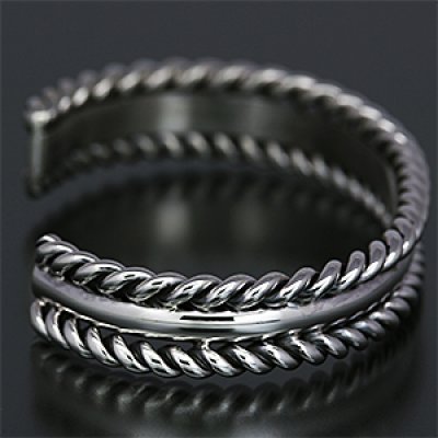 画像1: ナバホ族 Delbert Vandever ツイストワイヤー バングル