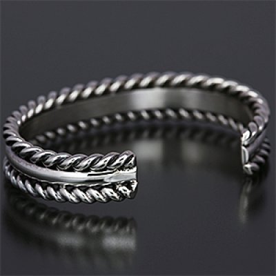 画像2: ナバホ族 Delbert Vandever ツイストワイヤー バングル