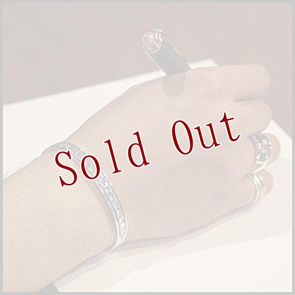 画像4: ナバホ族 Bruce Morgan スタンプワーク 1/4 バングル レディース M (4)