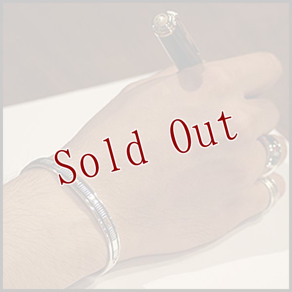 画像4: ナバホ族 Bruce Morgan スタンプワーク 1/4 バングル レディース M (4)