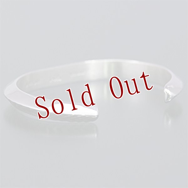 画像3: ナバホ族 Bruce Morgan #2トライアングルワイヤー 14K/シルバー バングル レディース S (3)