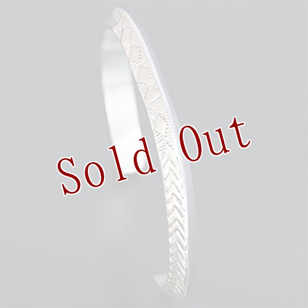 画像1: ナバホ族 Bruce Morgan #2トライアングルワイヤー 14K/シルバー バングル メンズ S/レディース L (1)