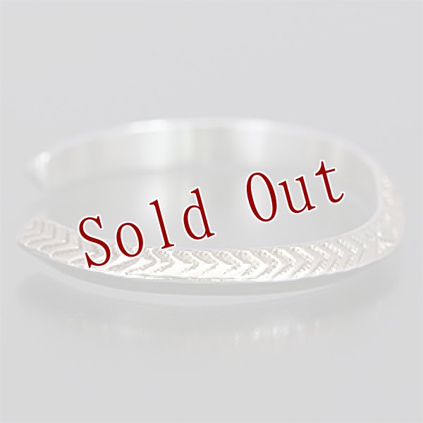 画像2: ナバホ族 Bruce Morgan #2トライアングルワイヤー 14K/シルバー バングル メンズ S/レディース L (2)