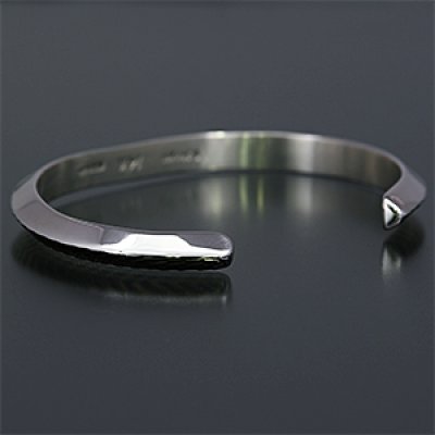 画像2: ナバホ族 Bruce Morgan #2トライアングルワイヤー 14K/シルバー バングル メンズ S/レディース L