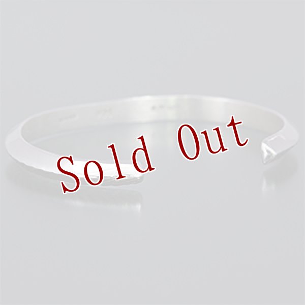 画像3: ナバホ族 Bruce Morgan #2トライアングルワイヤー 14K/シルバー バングル メンズ M (3)